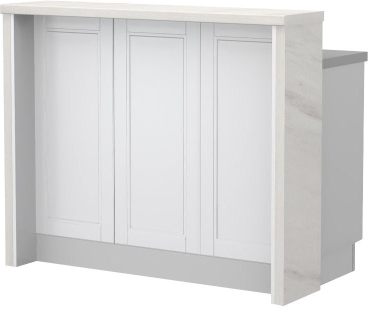 Πάγκος νησίδας Tahoma-Μήκος: 120 εκ.-Λευκό ματ-White Marble