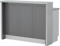Πάγκος νησίδας Tahoma-Μήκος: 135 εκ.-Γραφίτης-Chromix Silver
