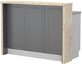 Πάγκος νησίδας Tahoma-Μήκος: 135 εκ.-Γραφίτης-Latino Marble