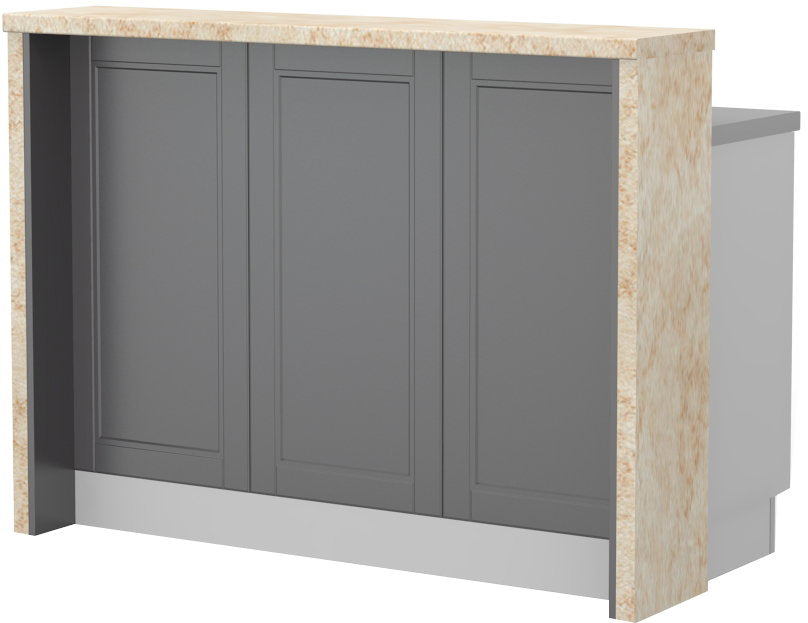 Πάγκος νησίδας Tahoma-Μήκος: 135 εκ.-Γραφίτης-Latino Marble