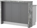 Πάγκος νησίδας Tahoma-Μήκος: 135 εκ.-Γραφίτης-Siena Marble