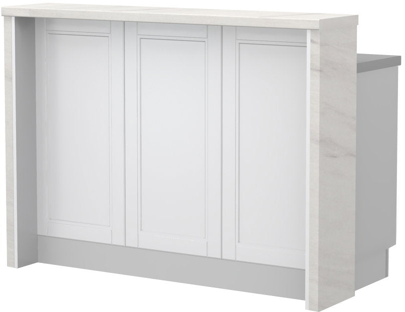 Πάγκος νησίδας Tahoma-Μήκος: 135 εκ.-Λευκό ματ-White Marble
