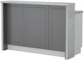 Πάγκος νησίδας Tahoma-Μήκος: 150 εκ.-Γραφίτης-Chromix Silver