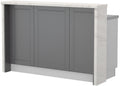 Πάγκος νησίδας Tahoma-Μήκος: 150 εκ.-Γραφίτης-White Marble