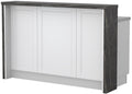 Πάγκος νησίδας Tahoma-Μήκος: 150 εκ.-Λευκό ματ-Black Stone