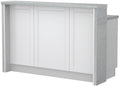 Πάγκος νησίδας Tahoma-Μήκος: 150 εκ.-Λευκό ματ-Chromix Silver