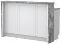 Πάγκος νησίδας Tahoma-Μήκος: 150 εκ.-Λευκό ματ-Siena Marble