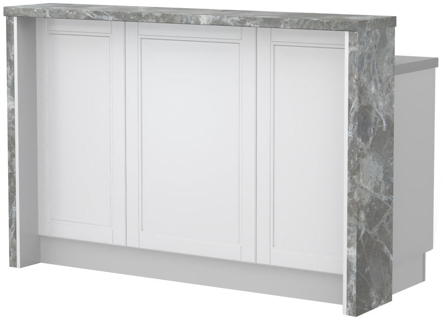 Πάγκος νησίδας Tahoma-Μήκος: 150 εκ.-Λευκό ματ-Siena Marble