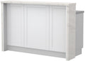 Πάγκος νησίδας Tahoma-Μήκος: 150 εκ.-Λευκό ματ-White Marble