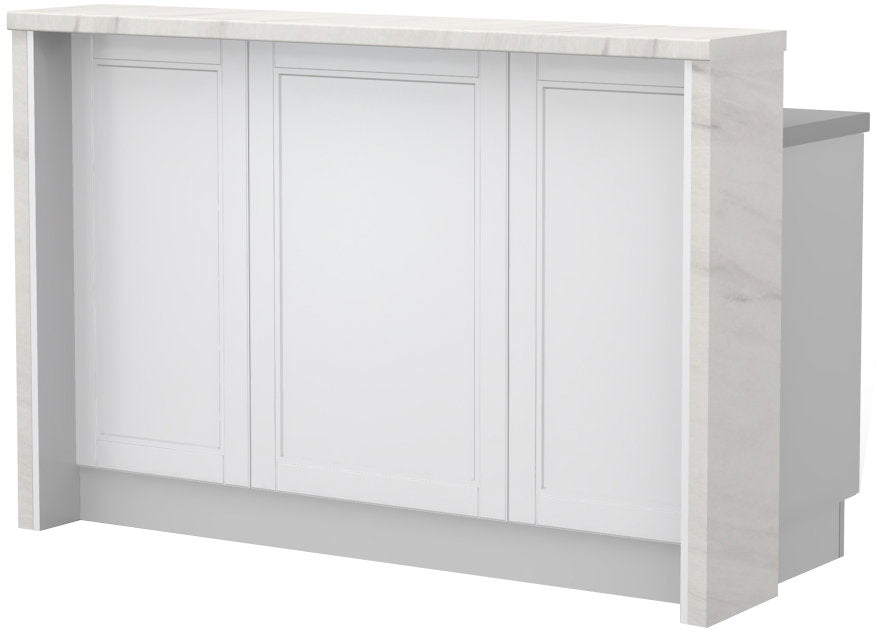 Πάγκος νησίδας Tahoma-Μήκος: 150 εκ.-Λευκό ματ-White Marble