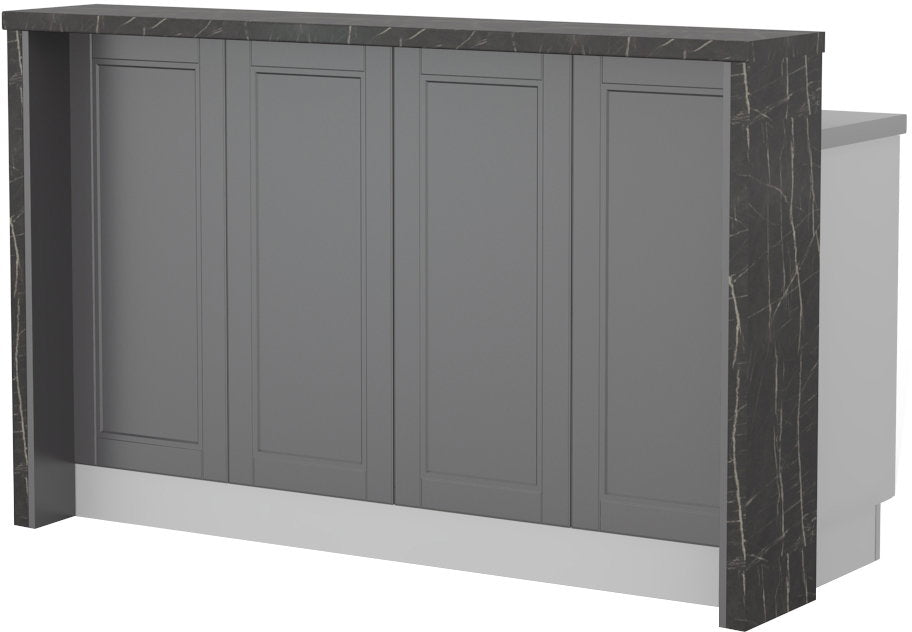 Πάγκος νησίδας Tahoma-Μήκος: 160 εκ.-Γραφίτης-Black Stone