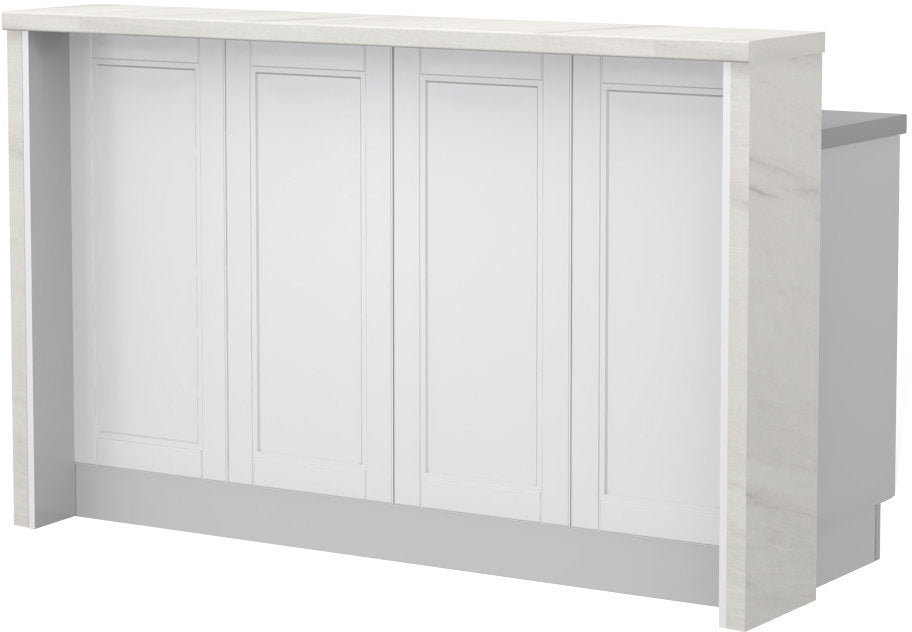 Πάγκος νησίδας Tahoma-Μήκος: 160 εκ.-Λευκό ματ-White Marble
