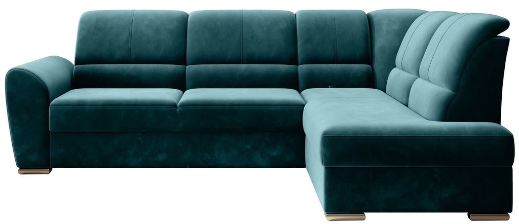 Γωνιακός καναπές Bisero-Petrol-Δεξιά