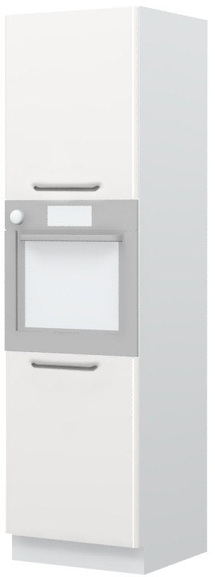 Επιδαπέδιο ντουλάπι φούρνου ψηλό Modena K21-60-2KR-Λευκό - Λευκό γυαλιστερό