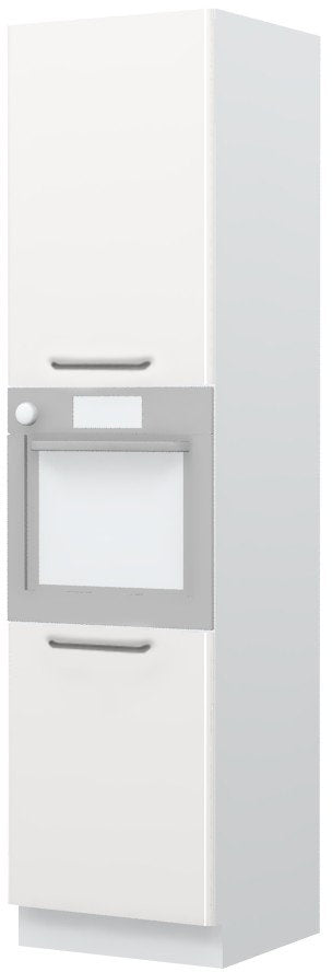 Επιδαπέδιο ντουλάπι φούρνου ψηλό Modena K23-60-2KR-Λευκό - Λευκό γυαλιστερό