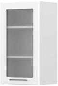 Ντουλάπι κρεμαστό Modena V7-40-1KS με βιτρίνα-Λευκό - Λευκό γυαλιστερό
