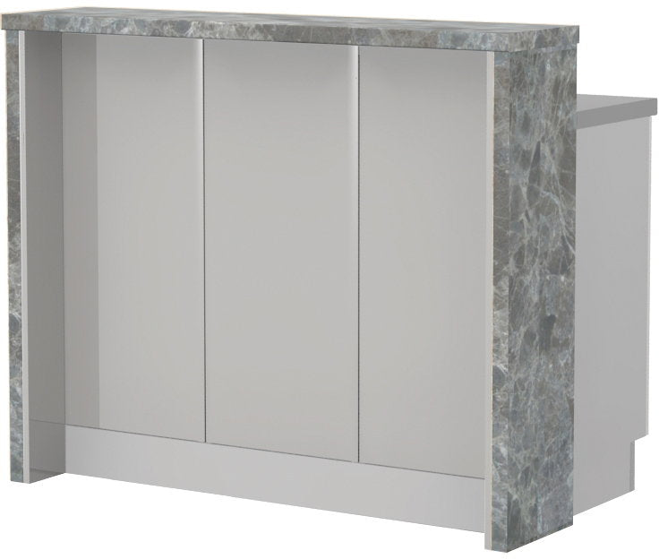 Πάγκος νησίδας Modena-Μήκος: 120 εκ.-Γκρι ανοιχτό-Siena Marble