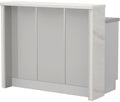 Πάγκος νησίδας Modena-Μήκος: 120 εκ.-Γκρι ανοιχτό-White Marble