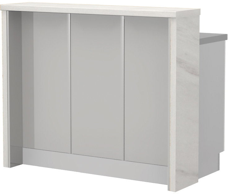 Πάγκος νησίδας Modena-Μήκος: 120 εκ.-Γκρι ανοιχτό-White Marble