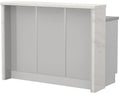 Πάγκος νησίδας Modena-Μήκος: 135 εκ.-Γκρι ανοιχτό-White Marble