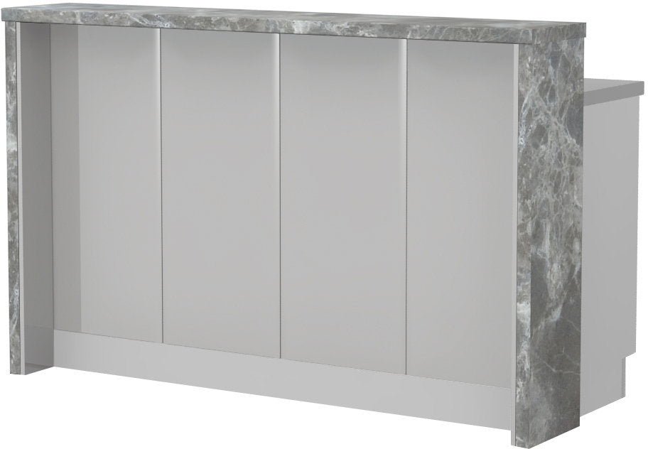 Πάγκος νησίδας Modena-Μήκος: 160 εκ.-Γκρι ανοιχτό-Siena Marble