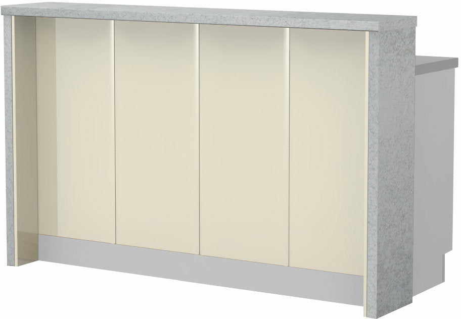 Πάγκος νησίδας Modena-Μήκος: 160 εκ.-Μπεζ-Chromix Silver