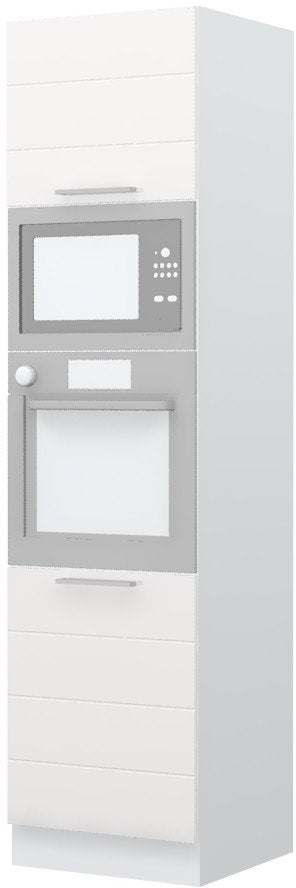 Επιδαπέδιο ντουλάπι φούρνου ψηλό Hudson K23-60-2RM-Λευκό - Λευκό γυαλιστερό