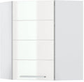 Ντουλάπι κρεμαστό γωνιακό Hudson V7-UG-1K-Λευκό - Λευκό γυαλιστερό