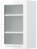 Ντουλάπι κρεμαστό Hudson V7-45-1KS με βιτρίνα-Λευκό - Λευκό γυαλιστερό
