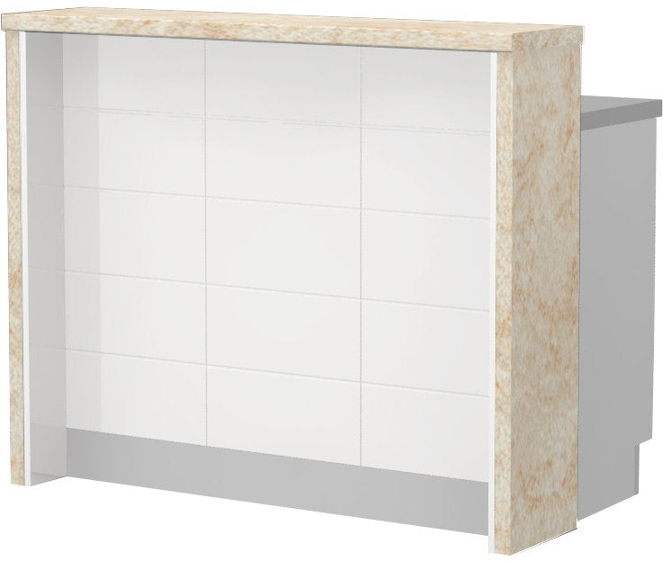 Πάγκος νησίδας Hudson-Μήκος: 120 εκ.-Λευκό-Latino Marble