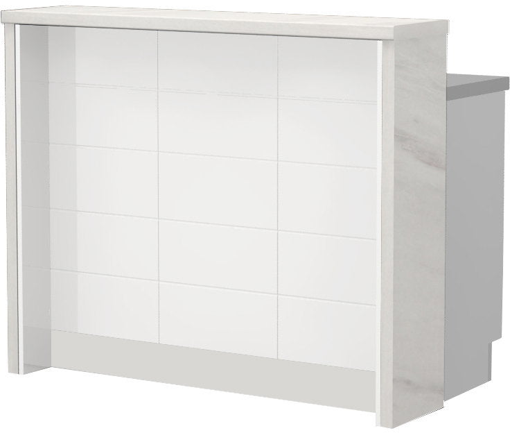 Πάγκος νησίδας Hudson-Μήκος: 120 εκ.-Λευκό-White Marble