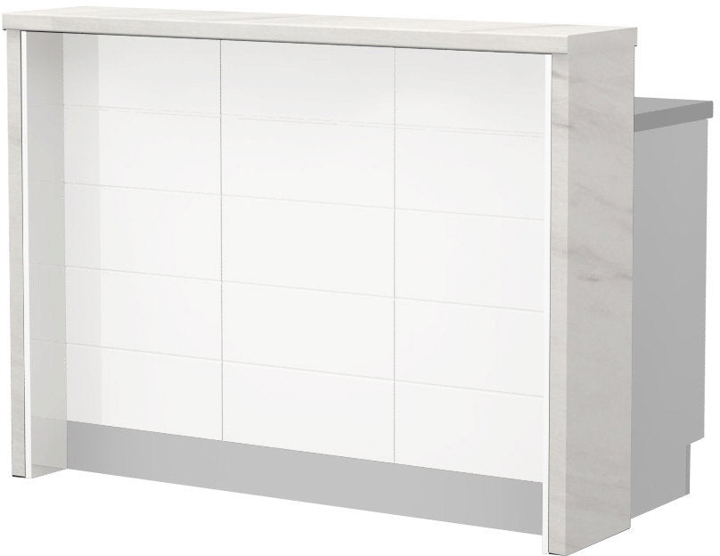 Πάγκος νησίδας Hudson-Μήκος: 135 εκ.-Λευκό-White Marble