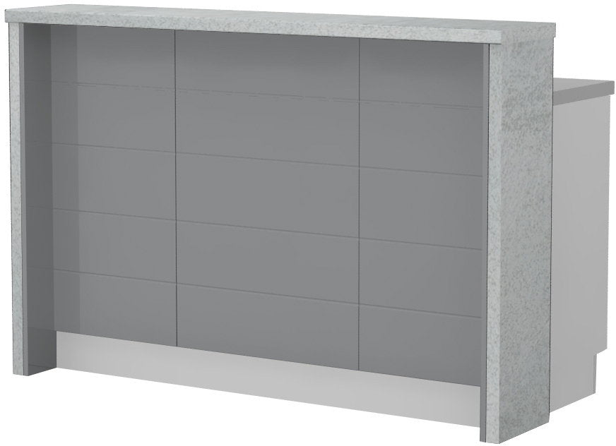 Πάγκος νησίδας Hudson-Μήκος: 150 εκ.-Γκρι-Chromix Silver