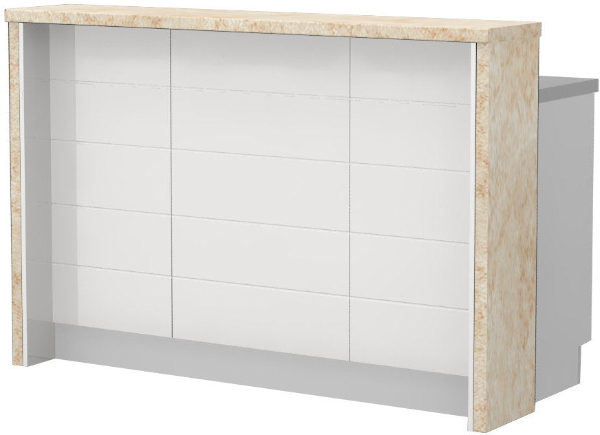 Πάγκος νησίδας Hudson-Μήκος: 150 εκ.-Λευκό-Latino Marble