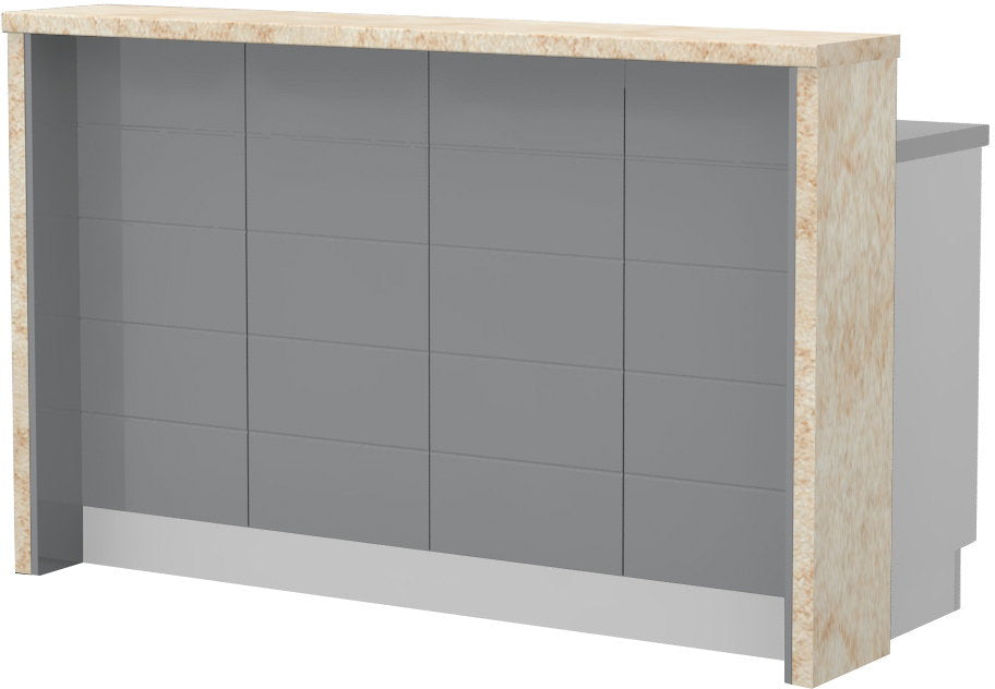 Πάγκος νησίδας Hudson-Μήκος: 160 εκ.-Γκρι-Latino Marble