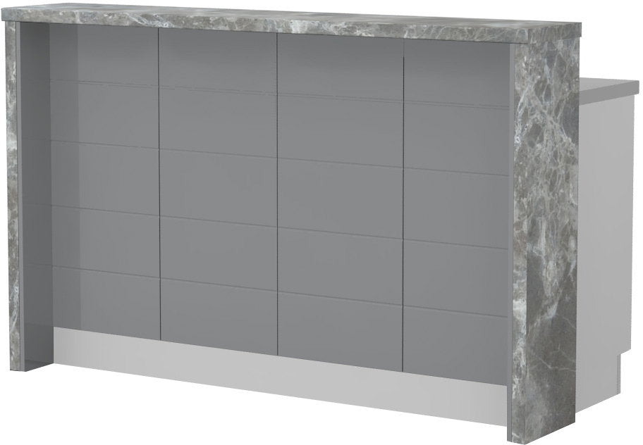 Πάγκος νησίδας Hudson-Μήκος: 160 εκ.-Γκρι-Siena Marble