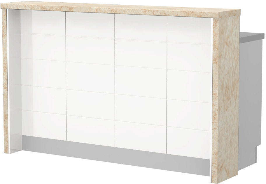 Πάγκος νησίδας Hudson-Μήκος: 160 εκ.-Λευκό-Latino Marble