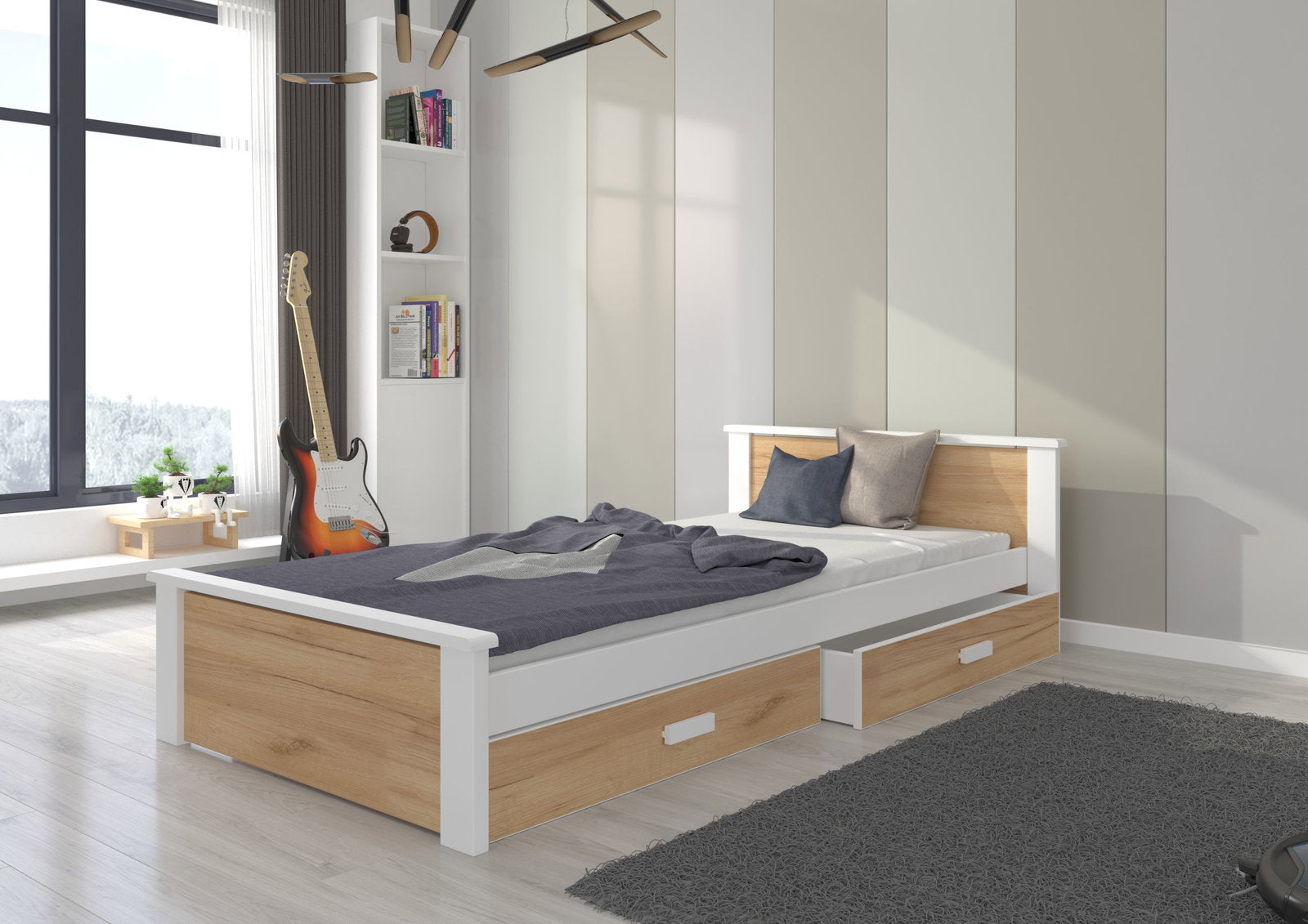 Παιδικό Κρεβάτι Avanta-200 x 90-Leuko - Drus
