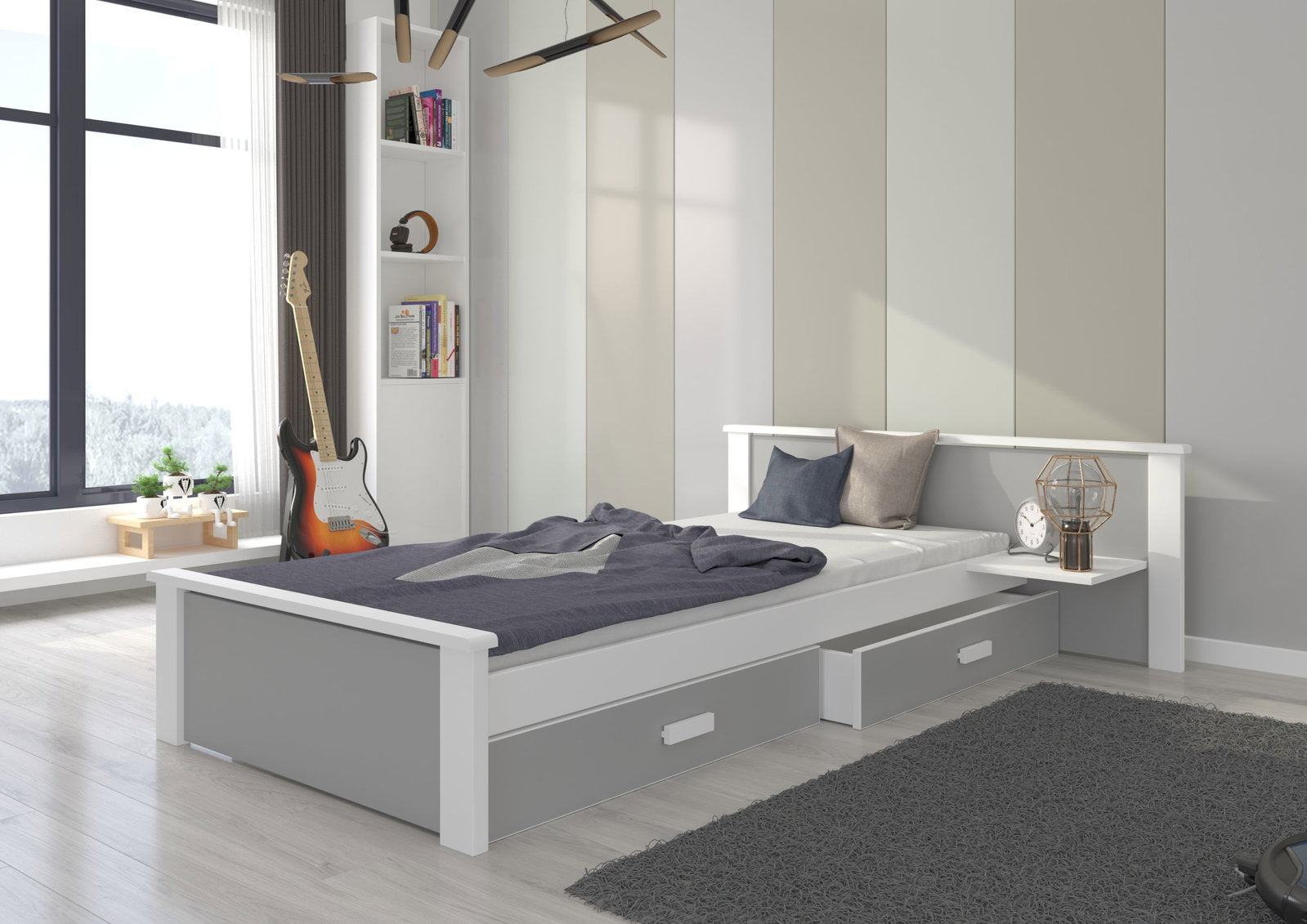 Παιδικό Κρεβάτι Avanta plus-200 x 90-Leuko - Gkri anoixto