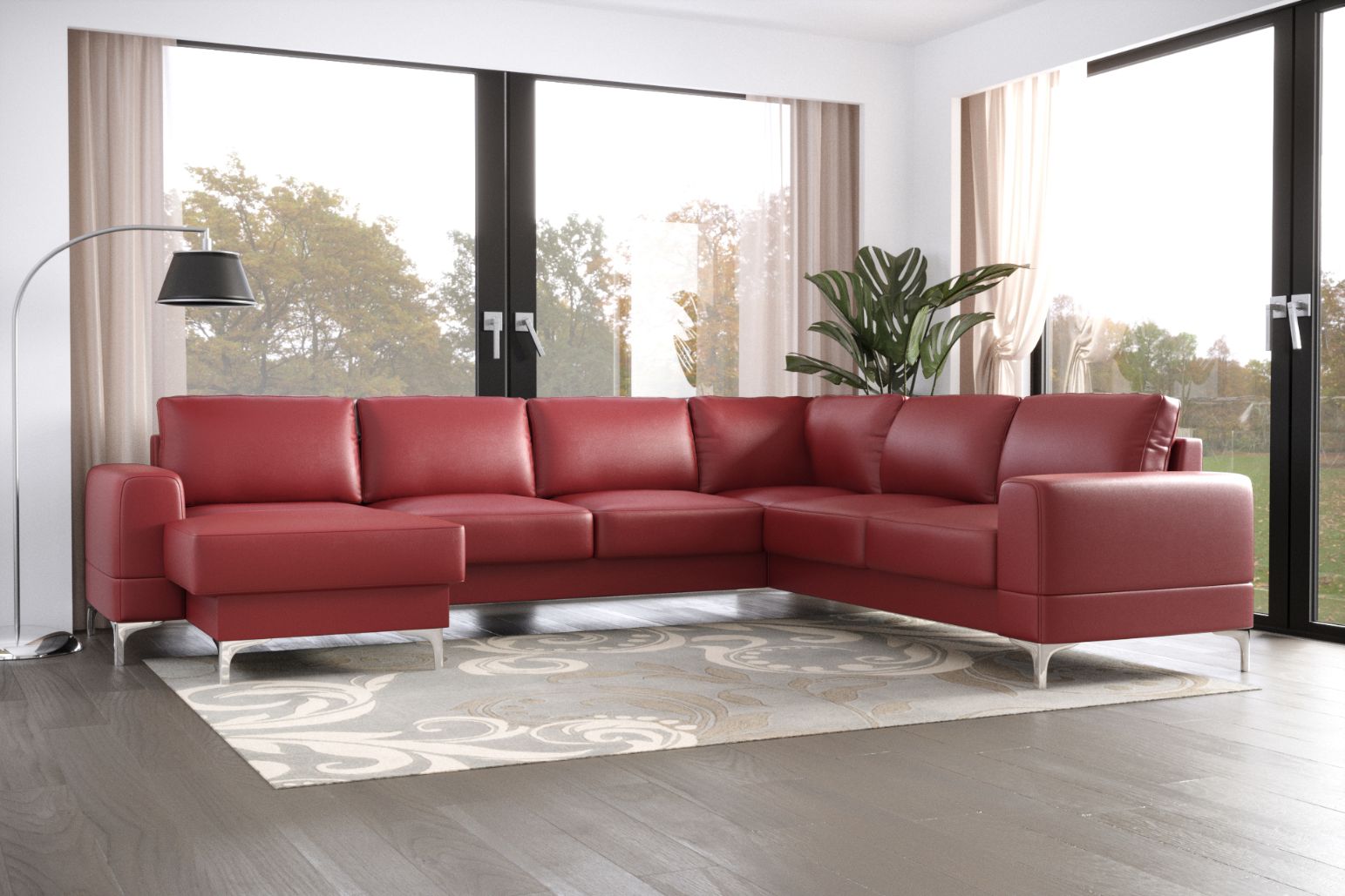 Γωνιακός καναπές Radial Max II LTHR