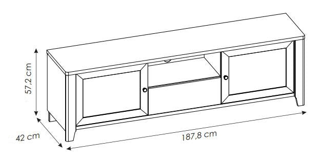 Έπιπλο τηλεόρασης Nostice 2D1S