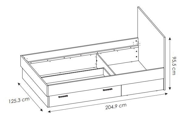 Κρεβάτι Newty 1S-120 x 200