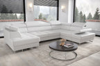 Γωνιακός καναπές Gelito Max II LTHR-Leuko-Δεξιά