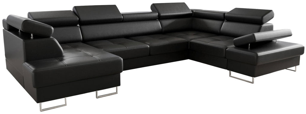 Γωνιακός καναπές Gelito Max II LTHR-Mauro-Δεξιά