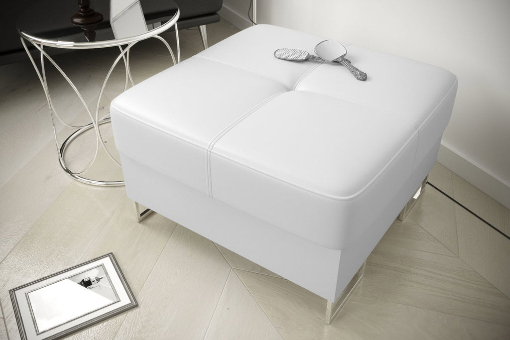 Πουφ Gelito plus LTHR -Leuko-70 x 70 x45