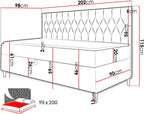 Καναπές κρεβάτι Junior Filip II-Mple Skouro-Μήκος: 90 εκ.
