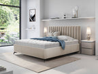 Επενδυμένο κρεβάτι Morris-160 x 200-Ekrou