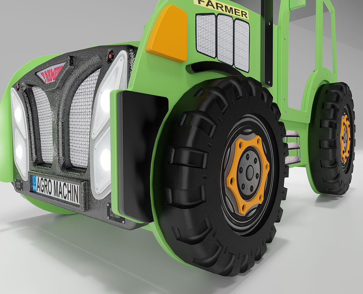 Παιδικό Κρεβάτι Tractor-Prasino