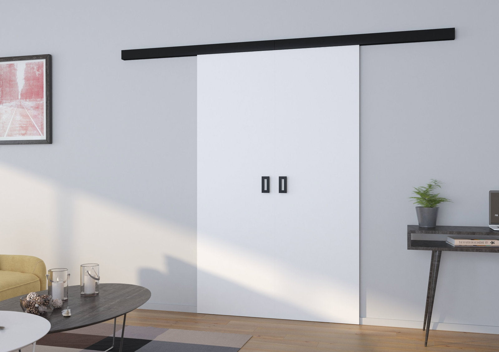 Συρόμενη πόρτα Yonko-Leuko-152 x 205 εκ.