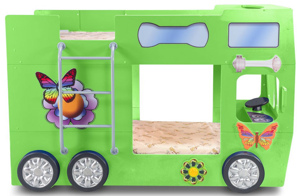 Παιδικό Κρεβάτι Happy Bus-Prasino